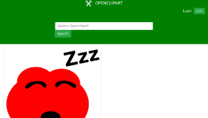 openclipart圖庫：Blob sleeping-資源代表圖