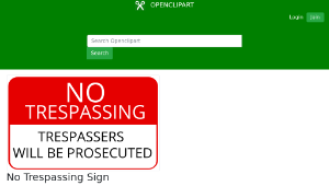 openclipart圖庫：No Trespassing Sign縮圖