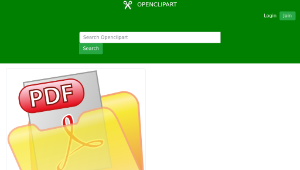 openclipart圖庫：Save PDF Icon縮圖