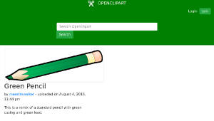 openclipart圖庫：Green Pencil縮圖