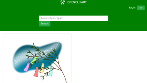 openclipart圖庫：Tanabata Wish Tree with Milky Way縮圖