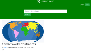 openclipart圖庫：Remix World Continents-資源代表圖