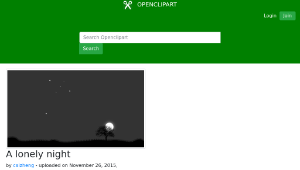 openclipart圖庫：A lonely night縮圖