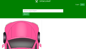 openclipart圖庫：Pink Car縮圖