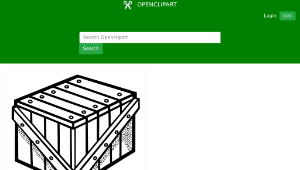 openclipart圖庫：crate - lineart-資源代表圖