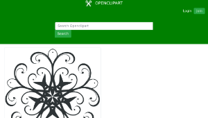 openclipart圖庫：Silhouette Flourish Design 7-資源代表圖