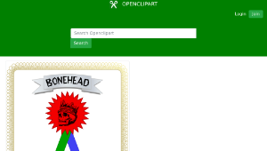 openclipart圖庫：Bonehead Award縮圖