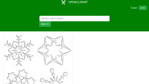 openclipart圖庫：Set Of Four Snowflakes-資源代表圖