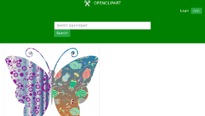 openclipart圖庫：Vintage Style Floral Butterfly-資源代表圖
