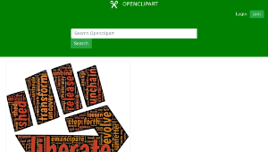openclipart圖庫：Fist Typography