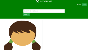 openclipart圖庫：Girl's Head