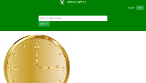 openclipart圖庫：Gold Clock