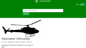 openclipart圖庫：Helicopter Silhouette