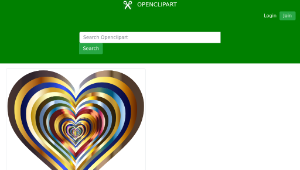 openclipart圖庫：Hearts In Heart Metallic