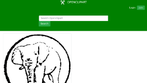 openclipart圖庫：Elephant Stamp縮圖
