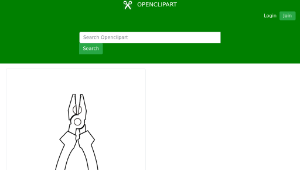 openclipart圖庫：tool pliers drawing coloring