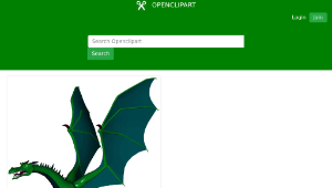 openclipart圖庫：Green Dragon