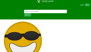 openclipart圖庫：Cool Face Icon