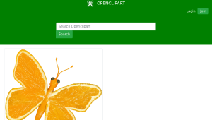 openclipart圖庫：Citrus fruit butterfly (orange)