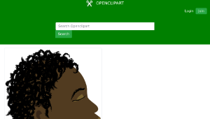openclipart圖庫：African Girl Profile縮圖