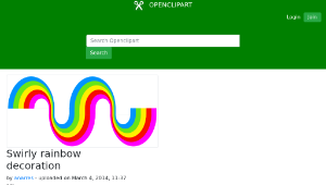 openclipart圖庫：Swirly rainbow decoration縮圖