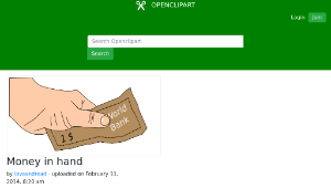 openclipart圖庫：Money in hand-資源代表圖