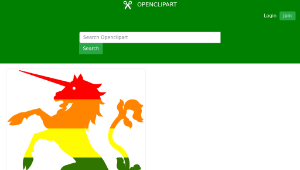 openclipart圖庫：Rainbow Unicorn-資源代表圖