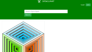 openclipart圖庫：engraved cube 2-資源代表圖