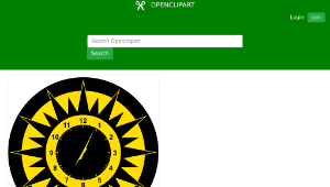 openclipart圖庫：Scripted Abstract Sun Clock-資源代表圖