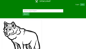 openclipart圖庫：wolf - lineart-資源代表圖