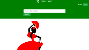 openclipart圖庫：Lady Flamenco Dancer-資源代表圖