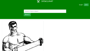 openclipart圖庫：Smiling Strong Man-資源代表圖