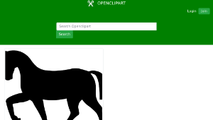 openclipart圖庫：Warning Horses Roadsign 2縮圖