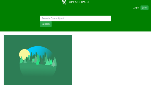 openclipart圖庫：A Daytime Forest Scene with Trees that is Round-資源代表圖