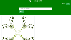 openclipart圖庫：Flourish Flower Design 8縮圖