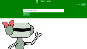 openclipart圖庫：Girl robot縮圖