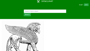 openclipart圖庫：Assyrian Winged Lion-資源代表圖
