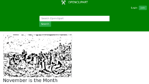 openclipart圖庫：November is the Month of Sharing Thanksgiving Clipart縮圖