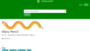 openclipart圖庫：Wavy Pencil縮圖
