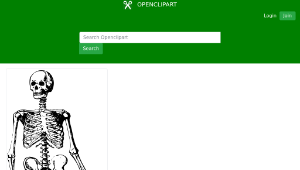 openclipart圖庫：Skeleton 3縮圖