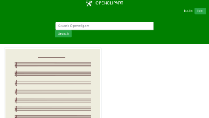 openclipart圖庫：Staff or Stave (music)-資源代表圖