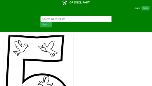openclipart圖庫：Creation Day 5 Coloring Page-資源代表圖