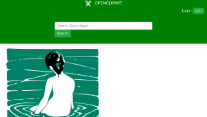 openclipart圖庫：Lady in an Onsen with Background Removed
