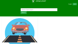 openclipart圖庫：Car And Road Icon縮圖