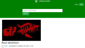 openclipart圖庫：Red skeleton-資源代表圖