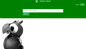 openclipart圖庫：Parrot Remix Grayscale Request-資源代表圖