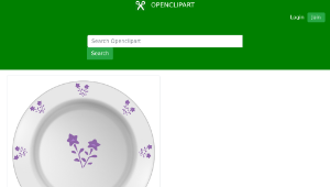 openclipart圖庫：Plate with flower pattern-資源代表圖