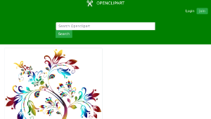 openclipart圖庫：Colorful Floral Tree 3縮圖