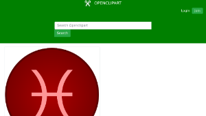 openclipart圖庫：Pisces symbol縮圖