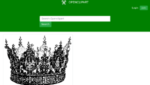 openclipart圖庫：Ornate crown